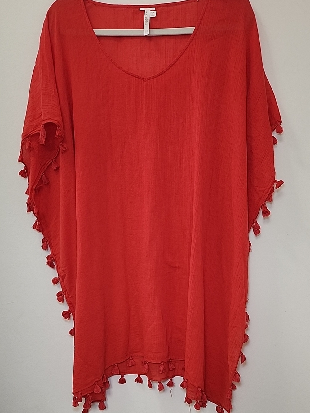 Seafolly Swimwear Women's Orange Amnesia Kaftan Swimsuit Cover-Up Size US OS - Picture 3 of 15